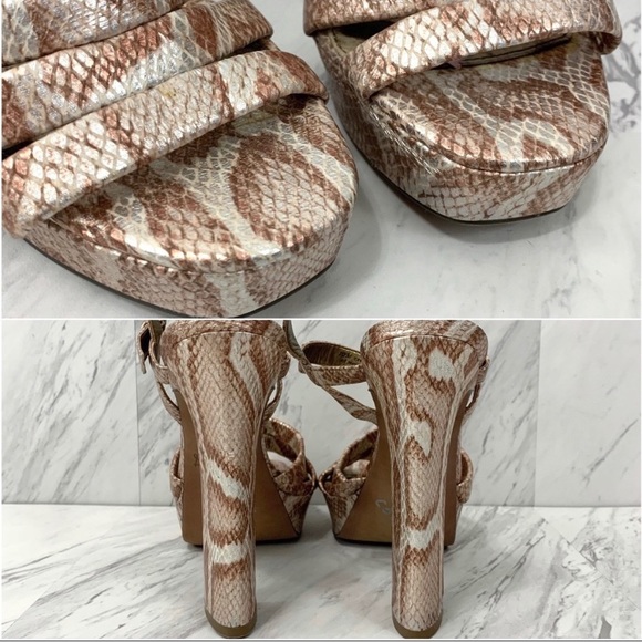 Sam Edelman- Taryn Metallic Rose Python heels - Picture 7 of 8